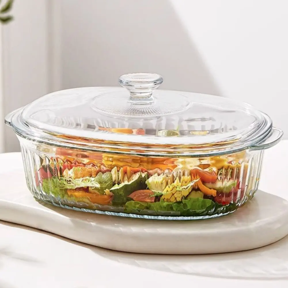 Heat-Resistant Glass Baking Dishes Oval Microwave Safe Lasagna Baking Pan Large Capacity with Lid Food Serving Dish Oven
Heat-Resistant Glass Baking Dishes Oval Microwave Safe Lasagna Baking Pan Large Capacity with Lid Food Serving Dish Oven