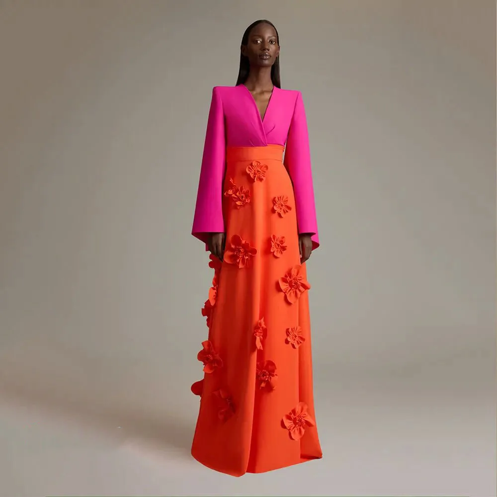 A-Line V Neckline Prom Dress Long Sleeves With Floor Length Evening Dress Summer Women Wedding Party Formal Gowns ML-061
A-Line V Neckline Prom Dress Long Sleeves With Floor Length Evening Dress Summer Women Wedding Party Formal Gowns ML-061