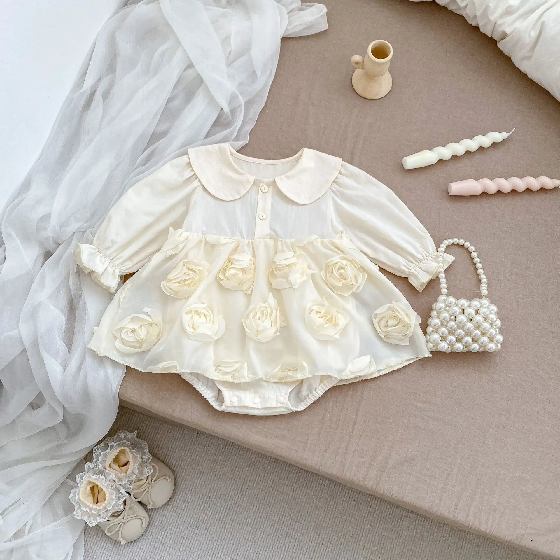 Baby Autumn Clothes Baby Girl Long Sleeve Lapel Bodysuit Infant Toddler Cute Flower Princess Dress
Baby Autumn Clothes Baby Girl Long Sleeve Lapel Bodysuit Infant Toddler Cute Flower Princess Dress