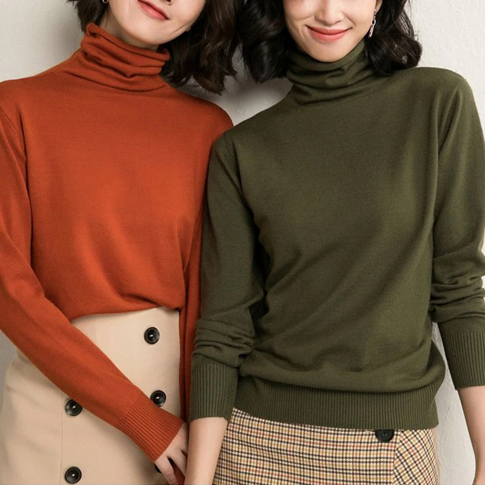 Casual Sweater High Collar Sweater 2024 Fashion Top Basic Style Sweater Elastic Fabric Regular Length Top For Daily Use
Casual Sweater High Collar Sweater 2024 Fashion Top Basic Style Sweater Elastic Fabric Regular Length Top For Daily Use