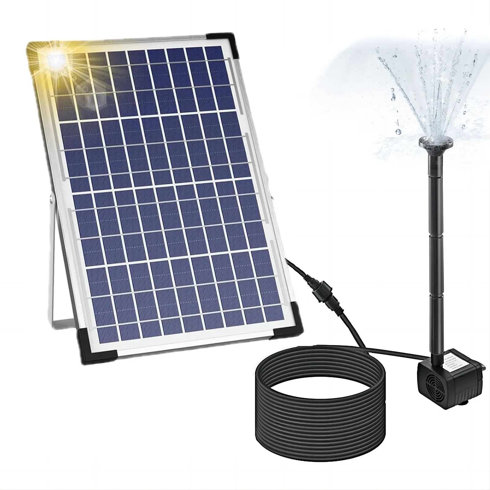 Pump with Large Solar Panel 3 Nozzles Water Height 100cm for Bird Bath Fish Tank
Pump with Large Solar Panel 3 Nozzles Water Height 100cm for Bird Bath Fish Tank