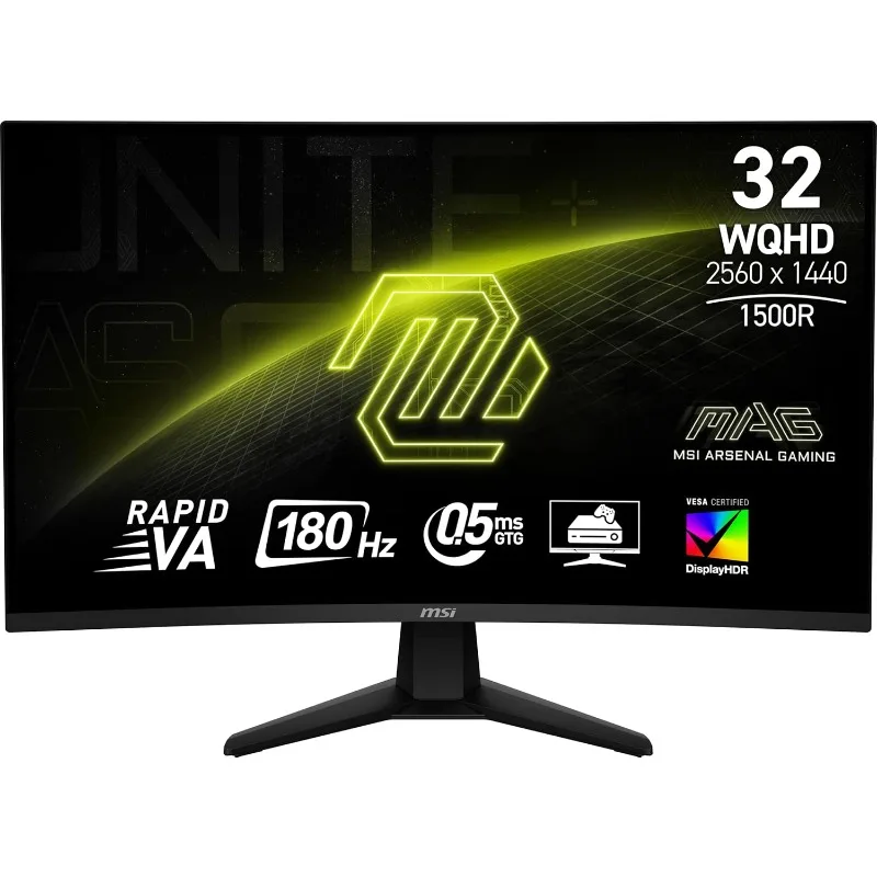 Monitor 31.5" Gaming 32CQ6F 0.5MS 180HZ WQHD Curved DP USB-C MAG 32CQ6F Gaming Monitor Curved Monitor
Monitor 31.5" Gaming 32CQ6F 0.5MS 180HZ WQHD Curved DP USB-C MAG 32CQ6F Gaming Monitor Curved Monitor
