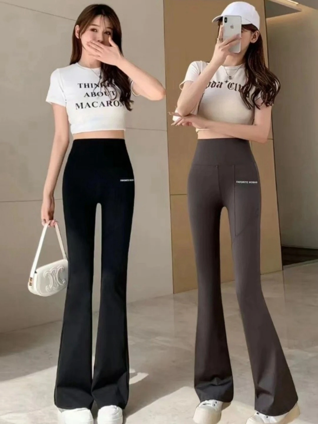 Summer New High Waist Slimming Casual Pants Front ket Micro Flared Yoga Pants Belly Tummy Control Butt Lifting ark Skin ...
Summer New High Waist Slimming Casual Pants Front ket Micro Flared Yoga Pants Belly Tummy Control Butt Lifting ark Skin ...