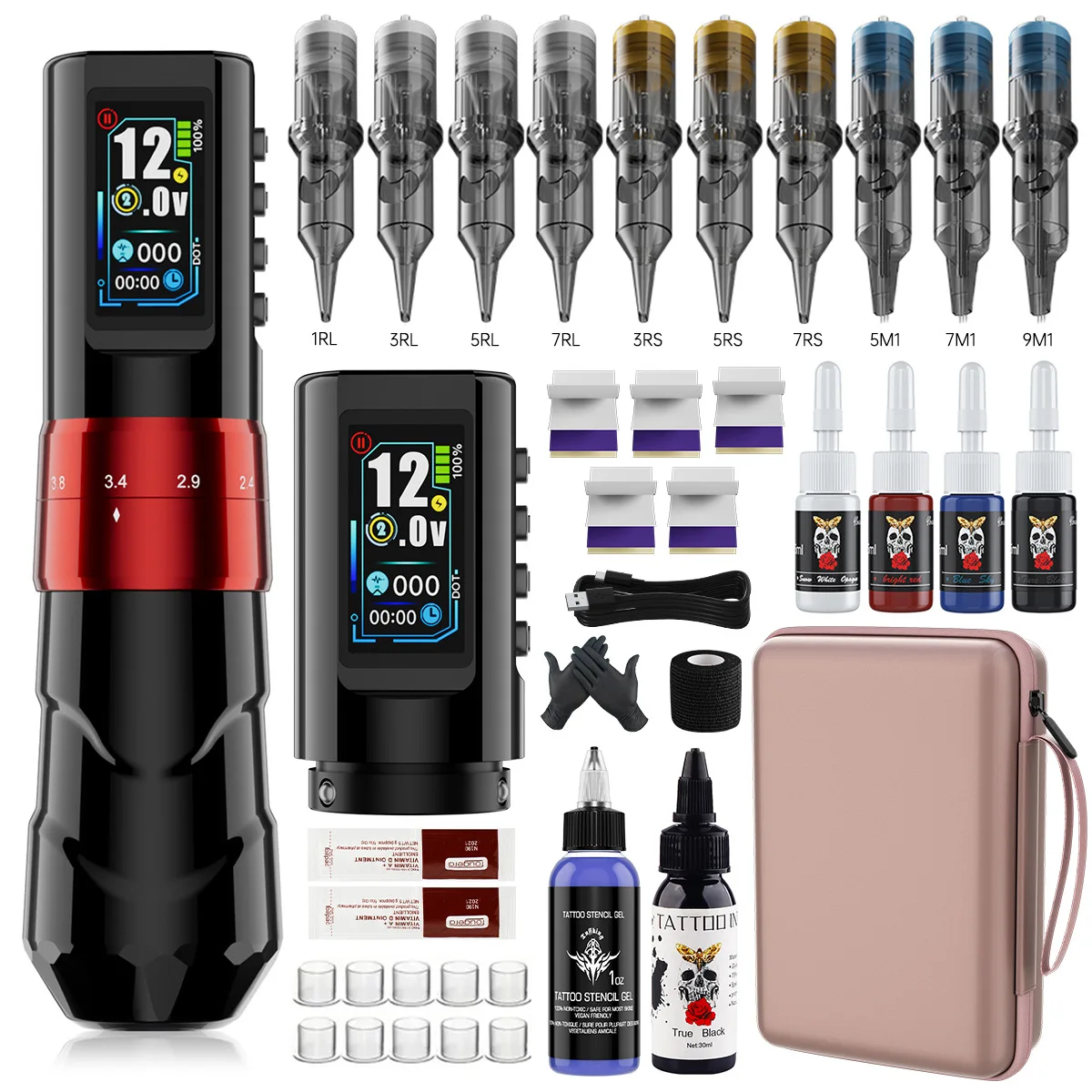 Adjustable Travel 4.2 Hollow Cup Motor Tattoo Machine Dual Battery Tattoo Set Puncture Battery Pen Complete Set
Adjustable Travel 4.2 Hollow Cup Motor Tattoo Machine Dual Battery Tattoo Set Puncture Battery Pen Complete Set