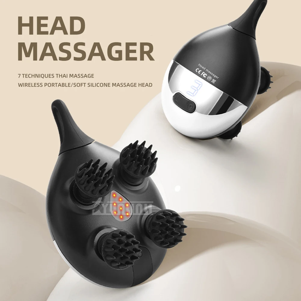 3 Gears Electric Head Kneading Massager Antistress Relax Body Neck Massage Promote Hair Growth Body Stress Relax Scalp Massager
3 Gears Electric Head Kneading Massager Antistress Relax Body Neck Massage Promote Hair Growth Body Stress Relax Scalp Massager