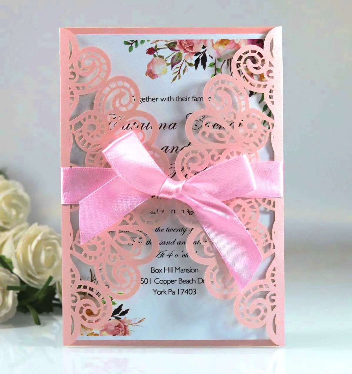 Laser Cut Pearl Paper Hollow Peacock Flower Wedding Invitations Business Birthday Party Invited Cards, 50Pcs
Laser Cut Pearl Paper Hollow Peacock Flower Wedding Invitations Business Birthday Party Invited Cards, 50Pcs