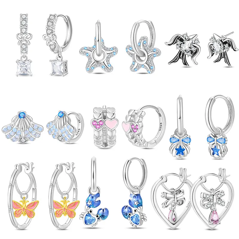 Новые серьги из стерлингового серебра 925 пробы в форме сердца с морскими животными и бабочками для женщин, блестящие свадебные/помолвочные серьги-звездочки, ювелирное украшение, подарок
Новые серьги из стерлингового серебра 925 пробы в форме сердца с морскими животными и бабочками для женщин, блестящие свадебные/помолвочные серьги-звездочки, ювелирное украшение, подарок