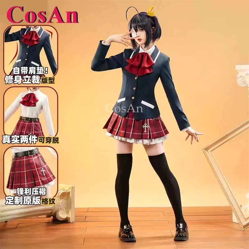 CosAn Anime Love, Chunibyo & Other Delusions Takanashi Rikka Cosplay Costumes School Uniform Halloween Party Role Play Clothing
CosAn Anime Love, Chunibyo & Other Delusions Takanashi Rikka Cosplay Costumes School Uniform Halloween Party Role Play Clothing