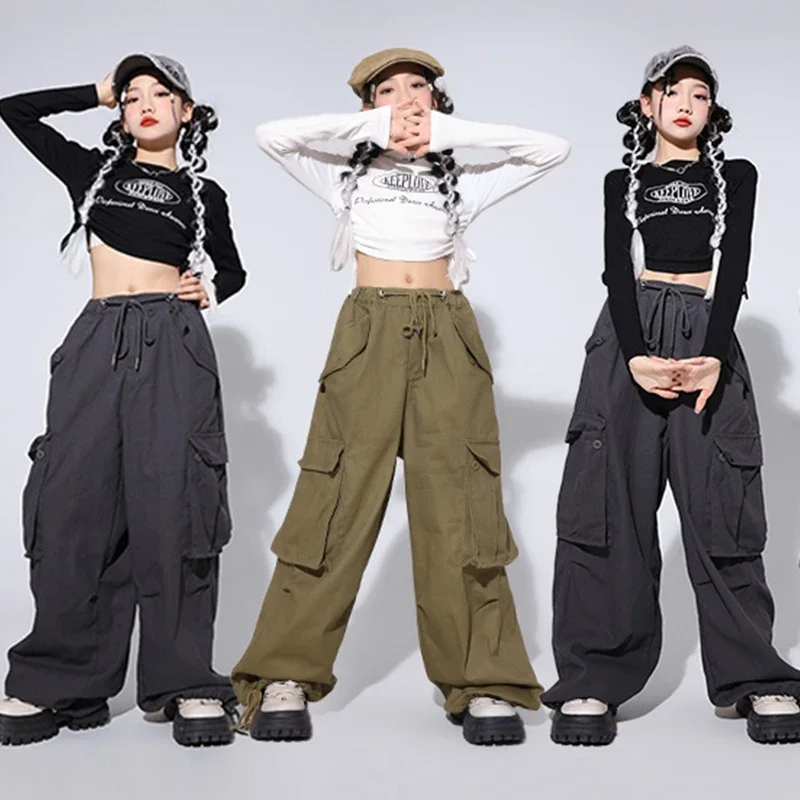 Hip Hop Girls Costume Kpop Stage Outfit Jazz Dance Clothing Children Fashion Streetwear Black Tops Long Sleeve Cargo Pants
Hip Hop Girls Costume Kpop Stage Outfit Jazz Dance Clothing Children Fashion Streetwear Black Tops Long Sleeve Cargo Pants