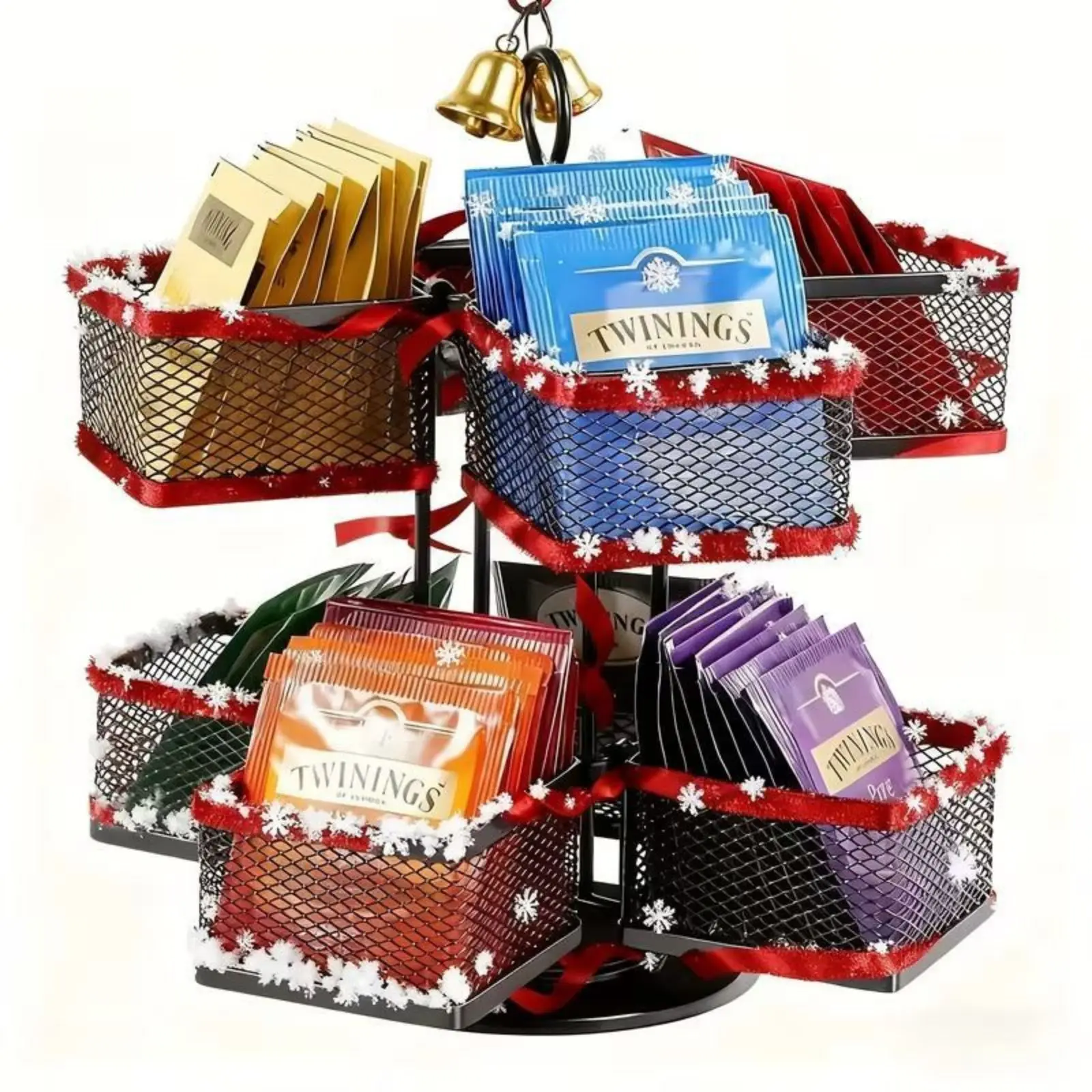 Tea Bag Organizer, 8 Compartments Tea Bags Storage Display Rack with Lazy Susan Platform for Kitchen, Home, Office
Tea Bag Organizer, 8 Compartments Tea Bags Storage Display Rack with Lazy Susan Platform for Kitchen, Home, Office