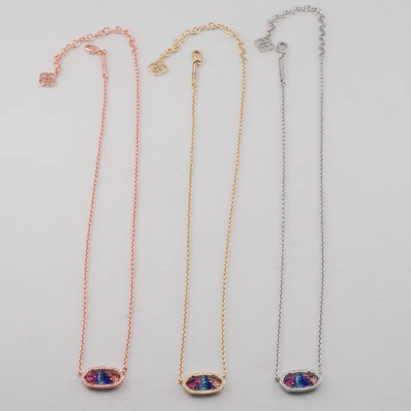 KS European and American New Retro Simple Classic Fashion Unique Shining Stacked Oval Colored Spar Necklace
KS European and American New Retro Simple Classic Fashion Unique Shining Stacked Oval Colored Spar Necklace