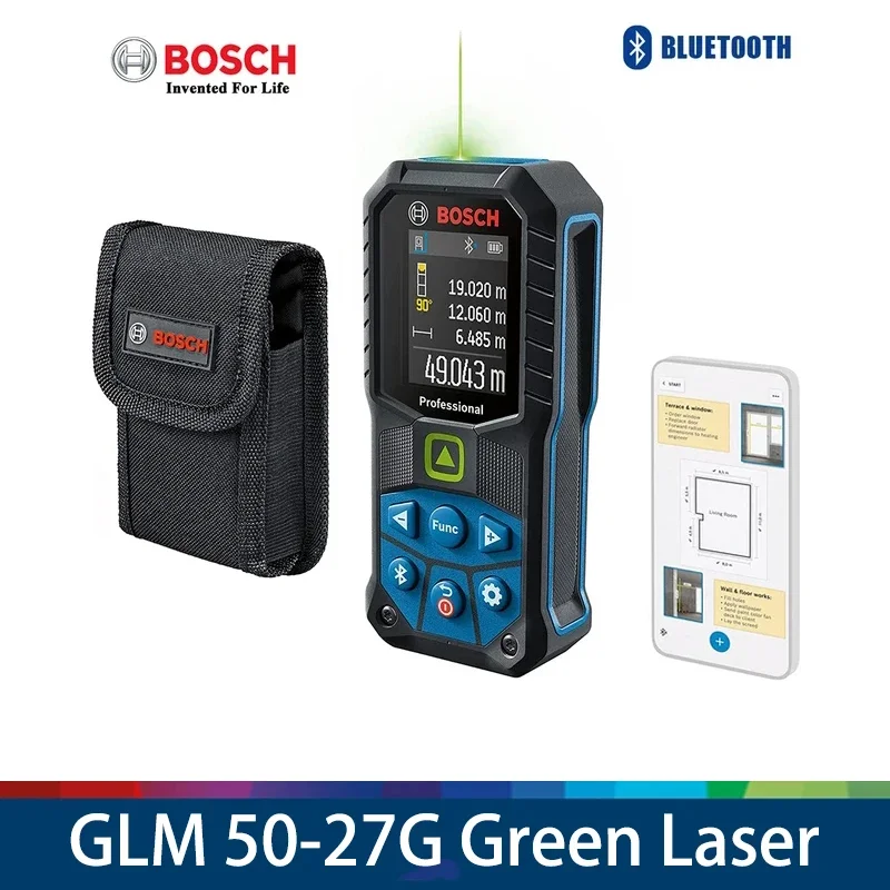 Bosch Professional 50M Green Light Laser Rangefinder Ergonomic With Bluetooth GLM50-27CG
Bosch Professional 50M Green Light Laser Rangefinder Ergonomic With Bluetooth GLM50-27CG