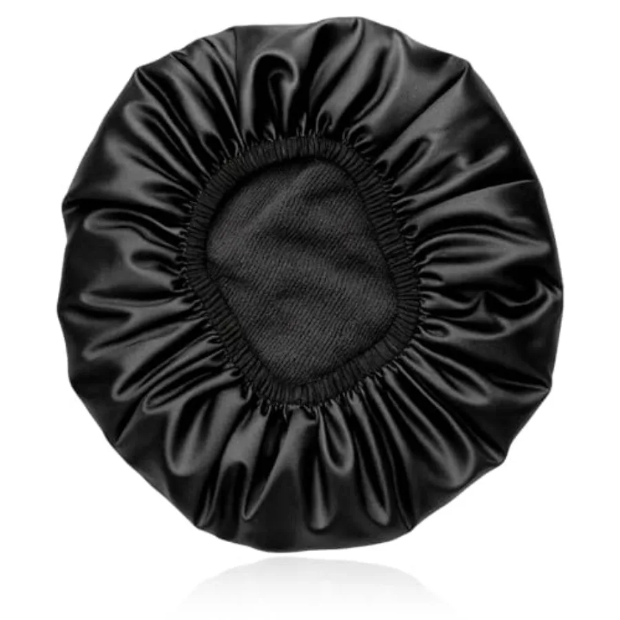 Triple-Layer Terry Lined Shower Cap Reusable Waterproof Large Cap for Women with Long, Thick, or Curly Hair Black
Triple-Layer Terry Lined Shower Cap Reusable Waterproof Large Cap for Women with Long, Thick, or Curly Hair Black