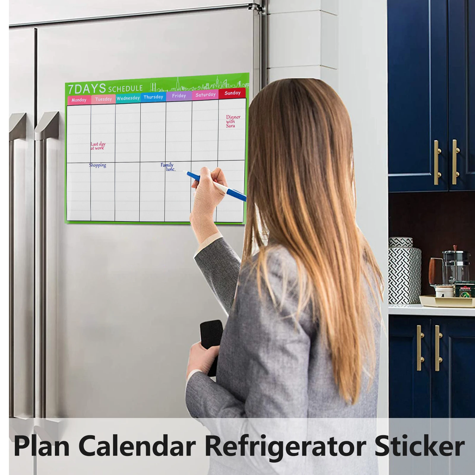 1pc Erasable Magnetic Monthly Schedule Board Plan Calendar Message Sticker Fridge Reminder Note Planner Dry Erase To-Do List
1pc Erasable Magnetic Monthly Schedule Board Plan Calendar Message Sticker Fridge Reminder Note Planner Dry Erase To-Do List