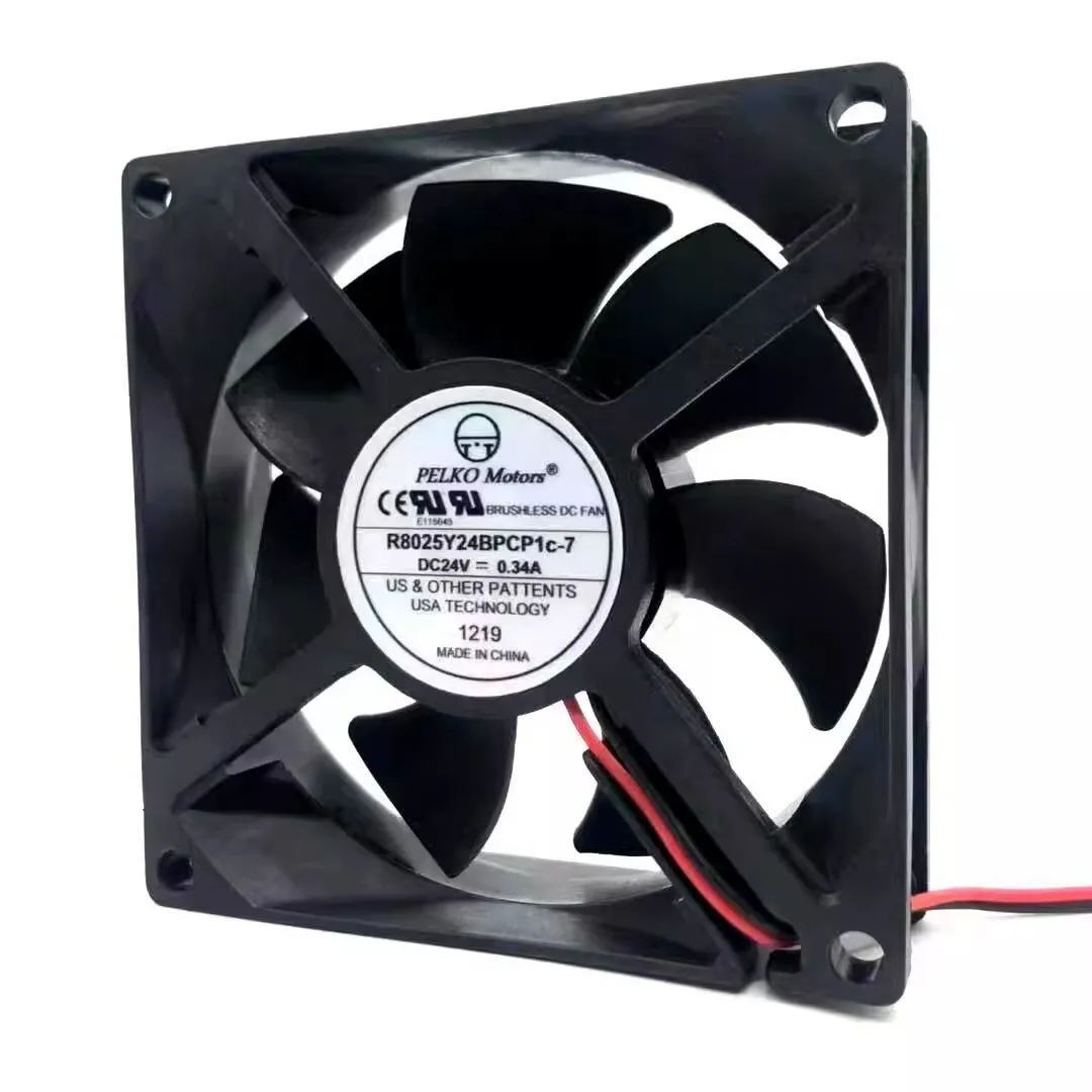For PELKO MOTORS R8025Y24BPCP1c-7 8025 DC24V 0.34A 2-Wire Inverter Cooling Fan
For PELKO MOTORS R8025Y24BPCP1c-7 8025 DC24V 0.34A 2-Wire Inverter Cooling Fan