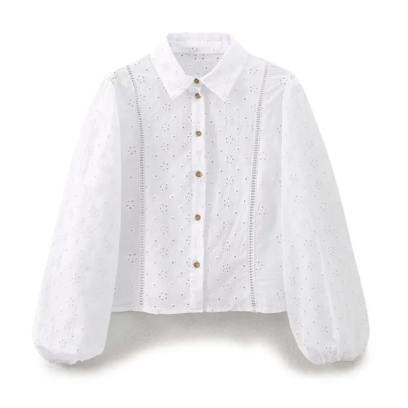 2024 Summer style women's street lapel loose hollowed cardigan long-sleeved women's shirt
2024 Summer style women's street lapel loose hollowed cardigan long-sleeved women's shirt