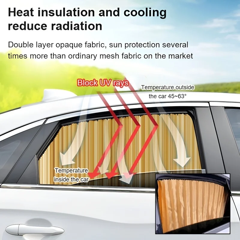 ✨HOT✨Car shade/ Car window protection and heat insulation curtain/ Track magnetic
✨HOT✨Car shade/ Car window protection and heat insulation curtain/ Track magnetic