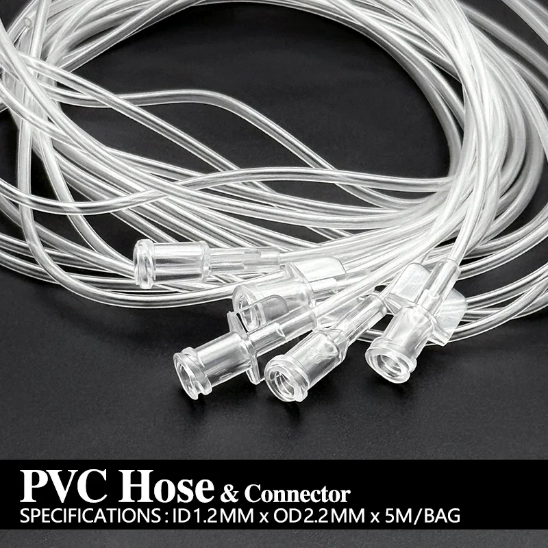 Food Grade PVC Transparent Capillary Tube ID1.2xOD2.2mm Flexible Non-toxic Small Plastic Hose Safe Use With Complete Connectors
Food Grade PVC Transparent Capillary Tube ID1.2xOD2.2mm Flexible Non-toxic Small Plastic Hose Safe Use With Complete Connectors