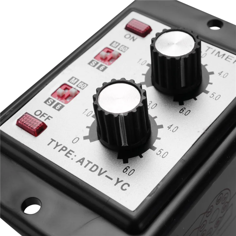 B68C 5X On Off Twin Timer Relay Knob Control Time Switch ATDV-YC 6S-60M Relay Board AC 110/220V Electrical Access(AC110/220V)
B68C 5X On Off Twin Timer Relay Knob Control Time Switch ATDV-YC 6S-60M Relay Board AC 110/220V Electrical Access(AC110/220V)