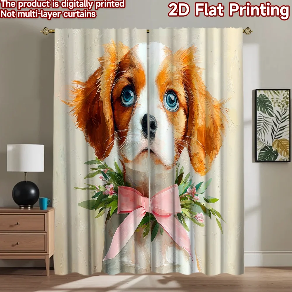 2D flat printing 2pcs Party Curtains Cute Dog Bow Tie Digital Printed Polyester Drapes Seasonal Party & Holiday Decor for Home
2D flat printing 2pcs Party Curtains Cute Dog Bow Tie Digital Printed Polyester Drapes Seasonal Party & Holiday Decor for Home