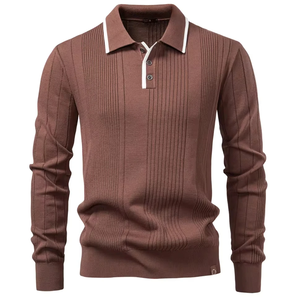 European Autumn Winter 2025 New Fashion Men's Turn-down Collar Long Sleeve Knitted Casual Trendy Sweaters Male Pullovers Clothes
European Autumn Winter 2025 New Fashion Men's Turn-down Collar Long Sleeve Knitted Casual Trendy Sweaters Male Pullovers Clothes