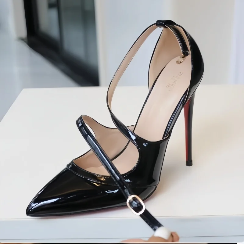 Женские туфли с пряжкой и острым носком, Zapatos Mujer, женские туфли из лакированной кожи на высоком каблуке с ремешком на щиколотке, Chassure Femme, однотонные ремни Tacones
Женские туфли с пряжкой и острым носком, Zapatos Mujer, женские туфли из лакированной кожи на высоком каблуке с ремешком на щиколотке, Chassure Femme, однотонные ремни Tacones