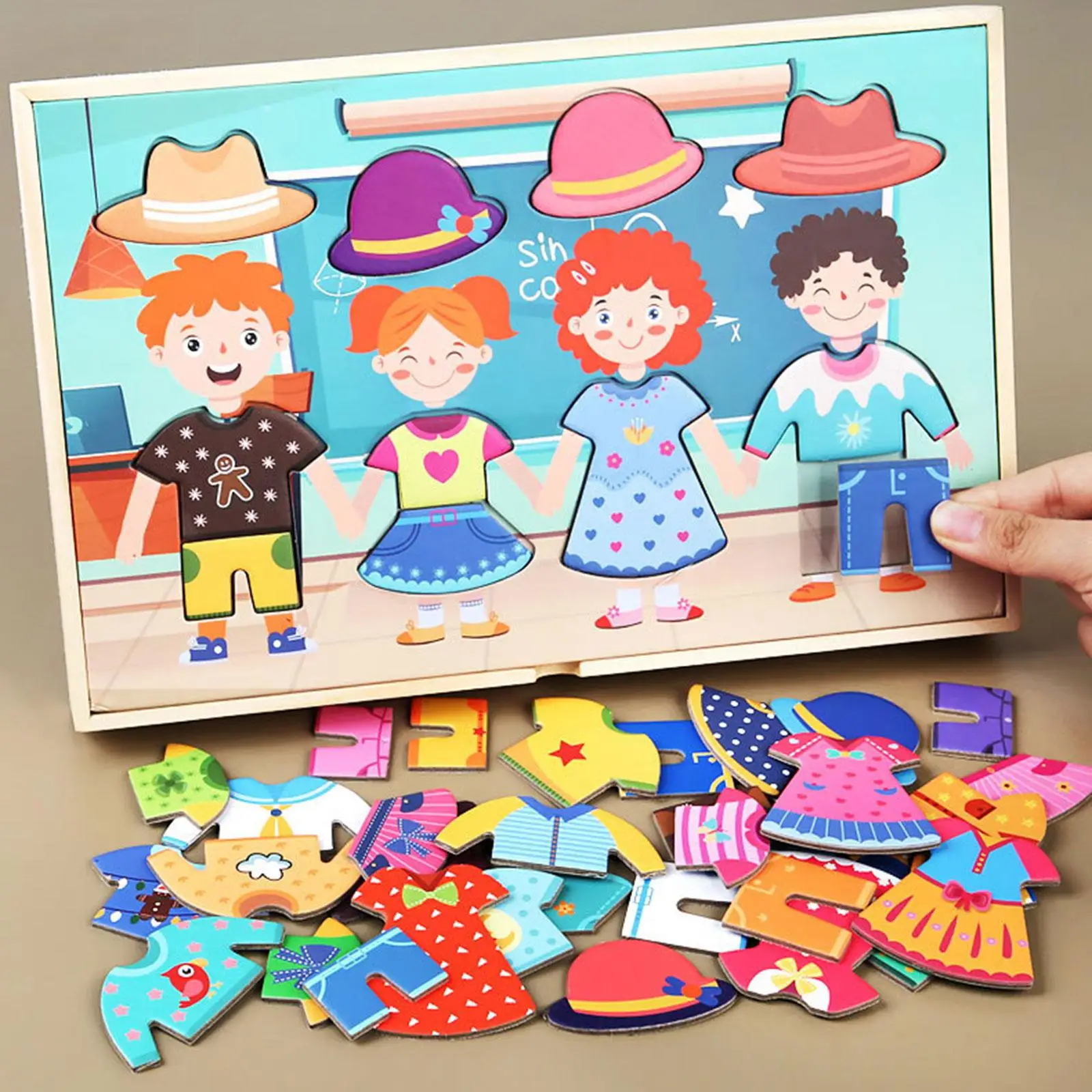 Wooden Dress up Puzzles Montessori Toy Kids Puzzle Set Pretend Play for Kids
Wooden Dress up Puzzles Montessori Toy Kids Puzzle Set Pretend Play for Kids