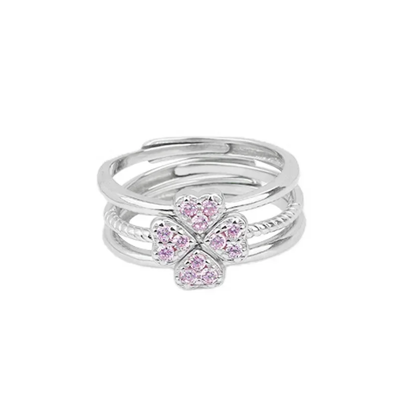 Stylish S925 Sterling Silver Detachable Four-leaf Clover Rings 3-in-1 Set for Women, Perfect Gifts for Sisters and Best Friends
Stylish S925 Sterling Silver Detachable Four-leaf Clover Rings 3-in-1 Set for Women, Perfect Gifts for Sisters and Best Friends
