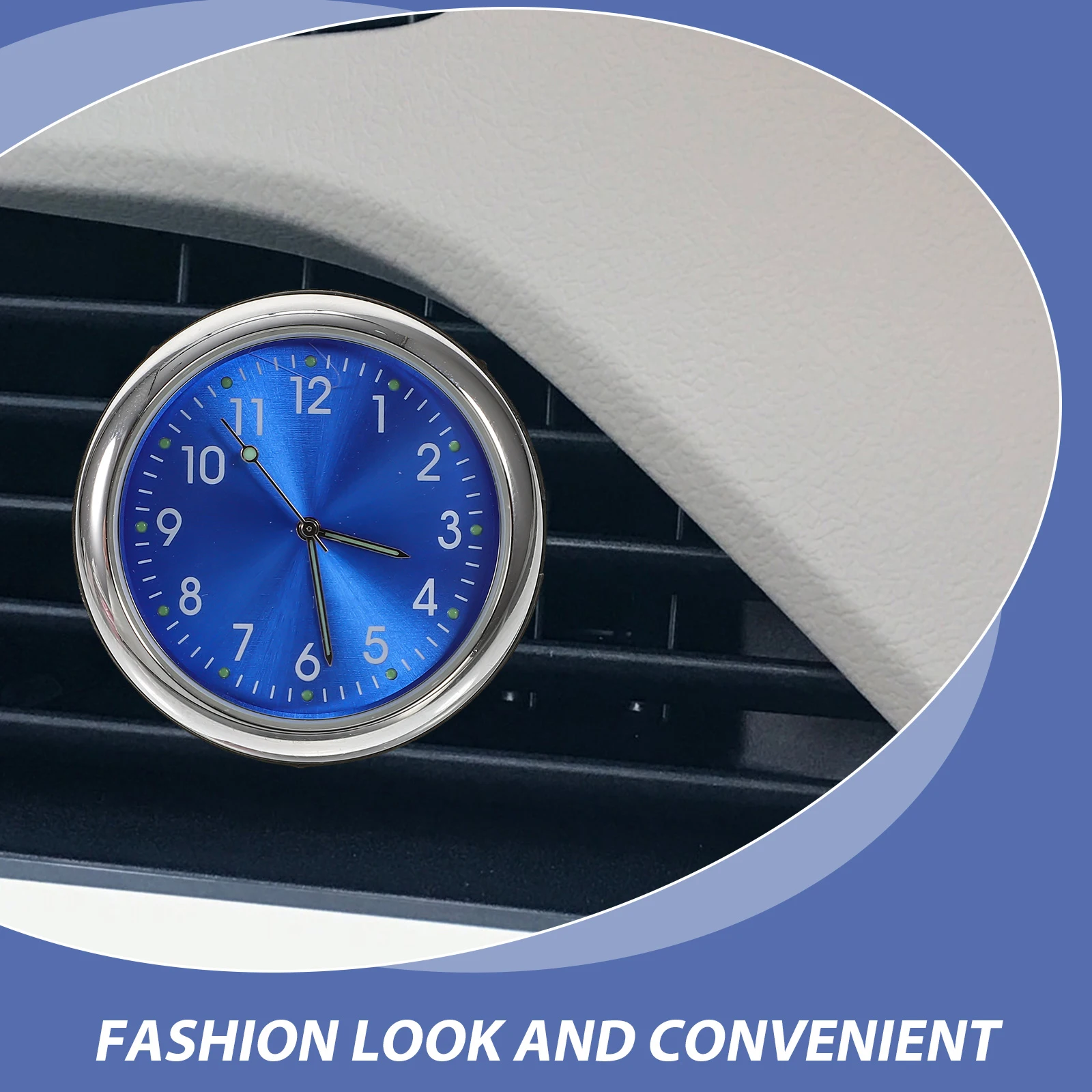 Universal Car Dashboard Air Vent Quartz Clock Luminous Pointer Blue Compact Metal Body Easy Installation Durable
Universal Car Dashboard Air Vent Quartz Clock Luminous Pointer Blue Compact Metal Body Easy Installation Durable