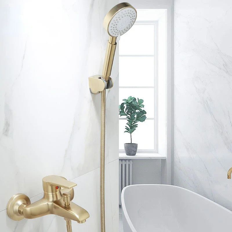 Bathroom Shower Faucet Set Wall Mounted Brushed Gold Shower Faucet, Bathroom Cold And Hot Bath And Shower Mixer Taps Brass
Bathroom Shower Faucet Set Wall Mounted Brushed Gold Shower Faucet, Bathroom Cold And Hot Bath And Shower Mixer Taps Brass