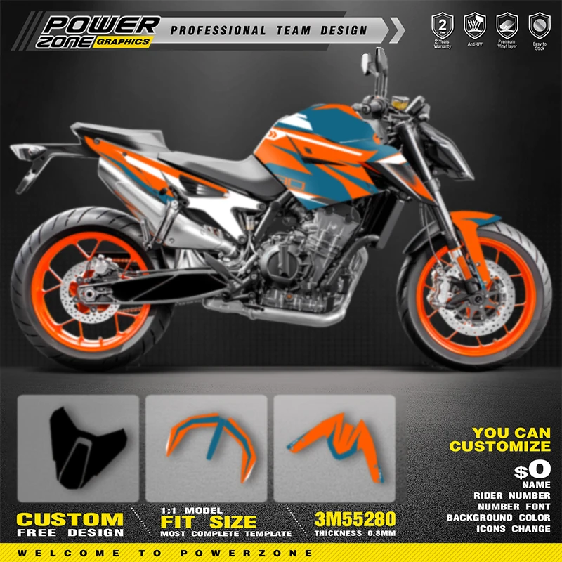 Наклейка PowerZone на заказ, графика для KTM DUKE 790 890 2018-2021, фоны для SUPERMOTO, наклейки для гонок, комплект виниловых наклеек 01
Наклейка PowerZone на заказ, графика для KTM DUKE 790 890 2018-2021, фоны для SUPERMOTO, наклейки для гонок, комплект виниловых наклеек 01