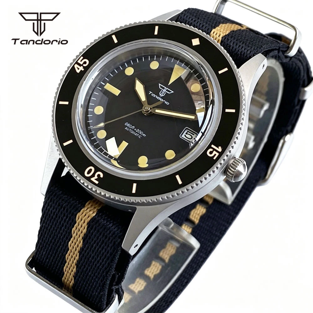 Tandorio Automatic Miyota8215 40mm Domed Sapphire Men Watch Waterproof 50-Fathoms Sandblasted Wristwatch Asia2824 Date Luminous
Tandorio Automatic Miyota8215 40mm Domed Sapphire Men Watch Waterproof 50-Fathoms Sandblasted Wristwatch Asia2824 Date Luminous