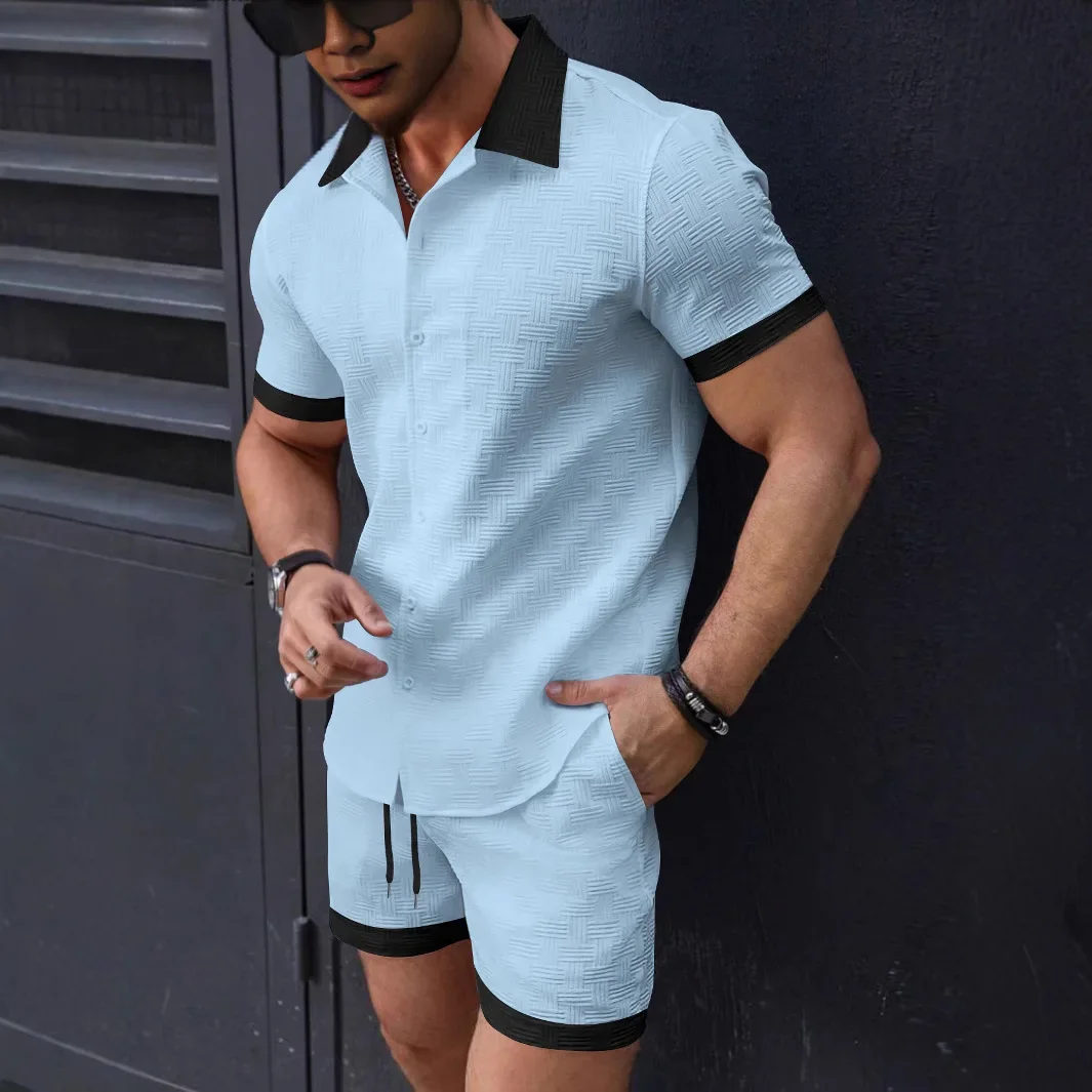 2025 New Men Sets Short Sleeve Shirts Single Breasted Blouses Drawstring Knee Length Pants Two Pieces Shirt Loose Fit Casual
2025 New Men Sets Short Sleeve Shirts Single Breasted Blouses Drawstring Knee Length Pants Two Pieces Shirt Loose Fit Casual