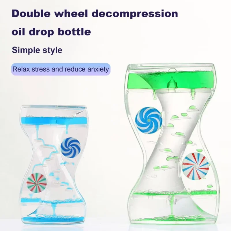 Liquid Motion Bubbler Timer Rotary Wheels Colorful Oil Dropping Hourglass Fidget Toy Home Office Desktop Decor Kids Adults Gift
Liquid Motion Bubbler Timer Rotary Wheels Colorful Oil Dropping Hourglass Fidget Toy Home Office Desktop Decor Kids Adults Gift