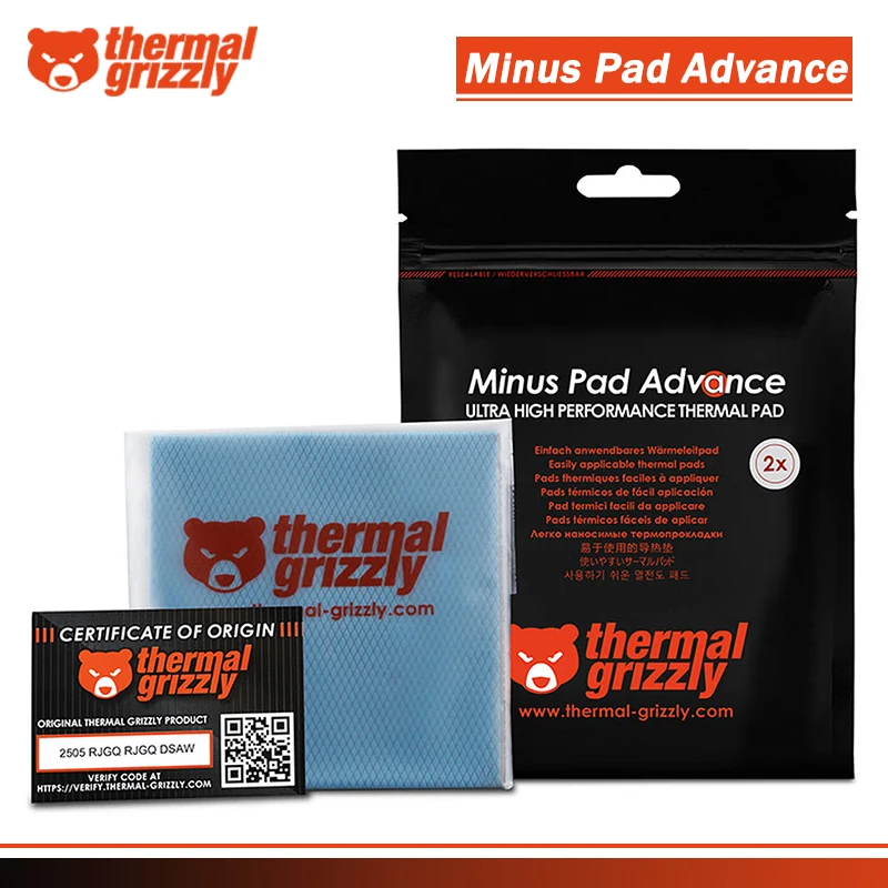 Thermal Grizzly Thermal Conductive Silicone Pad Minus Pad Basic/Advanced M.2 Solid State Drive GPU Heat Sink Silicone ThermalPad
Thermal Grizzly Thermal Conductive Silicone Pad Minus Pad Basic/Advanced M.2 Solid State Drive GPU Heat Sink Silicone ThermalPad