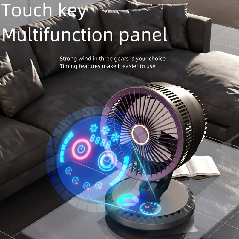 Портативный вентилятор с циркуляцией воздуха, бытовой небольшой вентилятор с зарядкой через USB, подходит для домашнего использования, офиса и кухни. 
Портативный вентилятор с циркуляцией воздуха, бытовой небольшой вентилятор с зарядкой через USB, подходит для домашнего использования, офиса и кухни.