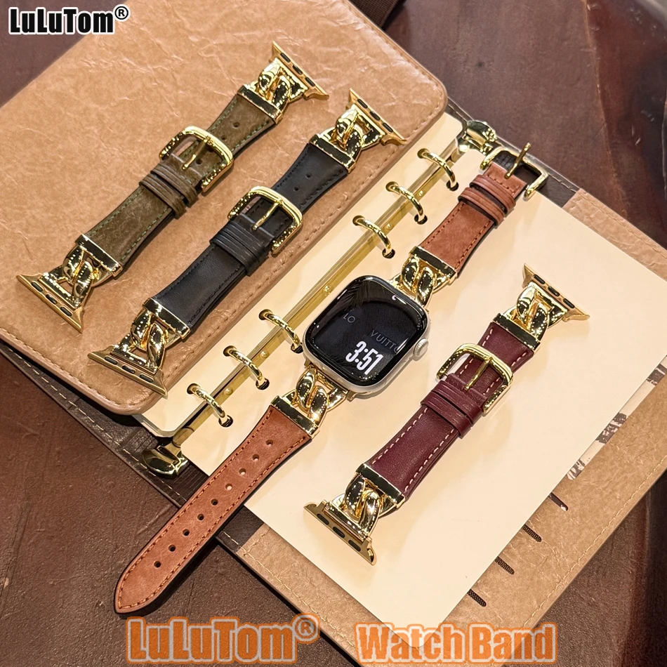 Роскошный кожаный ремешок для Apple Iwatch Series 11 10 9 8 7 6 5 SE Ultra Watch Band 38 40 41 42 44 45 46 49 мм Браслет с металлической пряжкой
Роскошный кожаный ремешок для Apple Iwatch Series 11 10 9 8 7 6 5 SE Ultra Watch Band 38 40 41 42 44 45 46 49 мм Браслет с металлической пряжкой