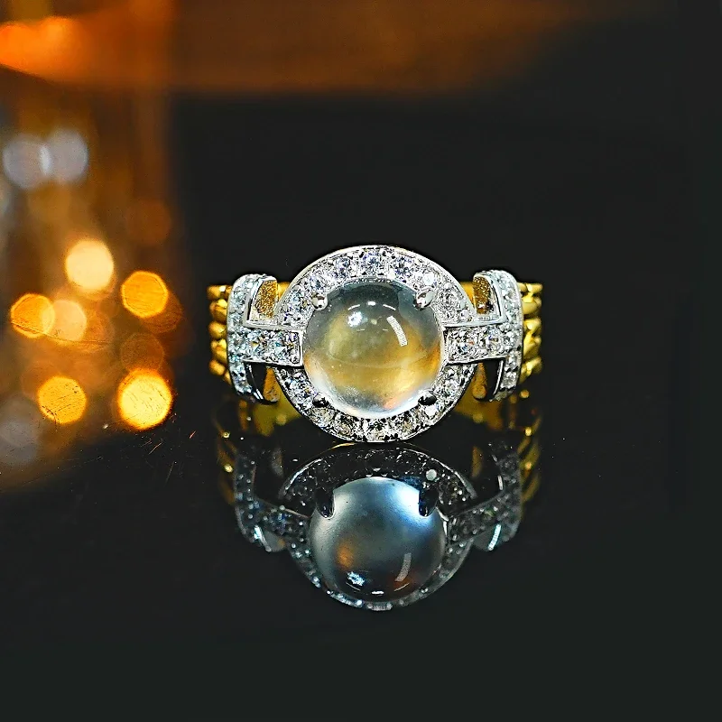 NEW The New 925 Silver Foam Jade Ring Is Set with High Carbon Diamonds, Making It Versatile and Minimalist for Women
NEW The New 925 Silver Foam Jade Ring Is Set with High Carbon Diamonds, Making It Versatile and Minimalist for Women