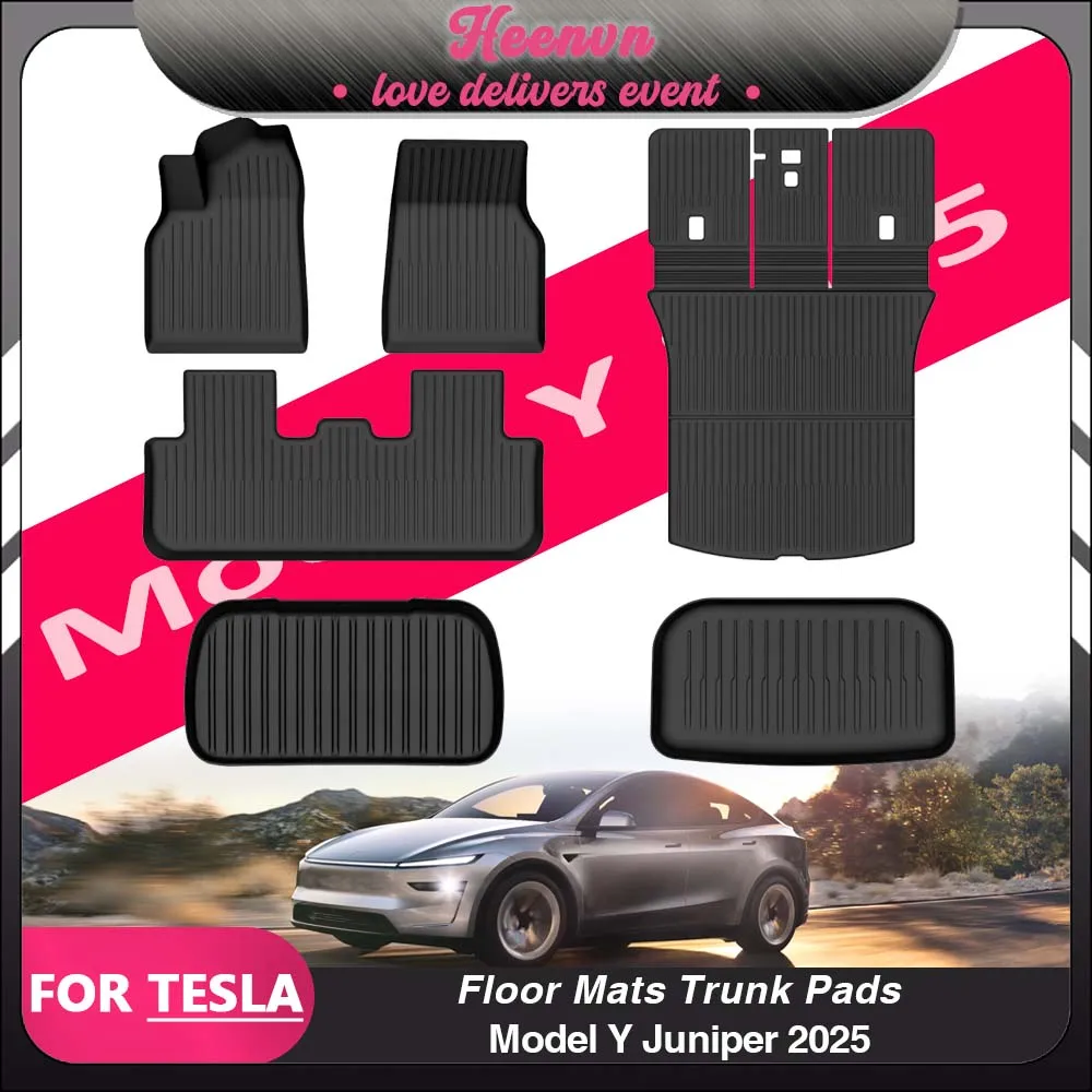 Floor Mats For Tesla Model Y Juniper 2025 TPE Anti-slip Wear-resistant Front Rear Cargo Liner Trunk Pad 2025 Model Y Accessories
Floor Mats For Tesla Model Y Juniper 2025 TPE Anti-slip Wear-resistant Front Rear Cargo Liner Trunk Pad 2025 Model Y Accessories
