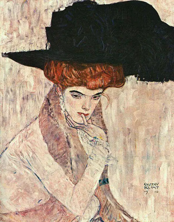 Handpainted Oil Painting Copy The Black Feather Hat by Gustav Klimt Woman Portrait Canvas Art Home Wall Decoration Picture
Handpainted Oil Painting Copy The Black Feather Hat by Gustav Klimt Woman Portrait Canvas Art Home Wall Decoration Picture