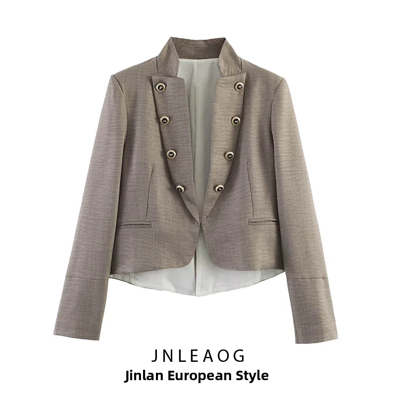 Fashionable Slim Fit Suit Jacket with Flip Cover Button Decor JNLEAOG Summer New Arrival Women's Apparel Long Sleeve Polyester
Fashionable Slim Fit Suit Jacket with Flip Cover Button Decor JNLEAOG Summer New Arrival Women's Apparel Long Sleeve Polyester