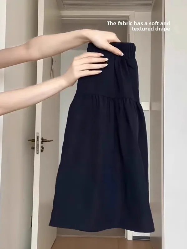 High Waist A-Line Skirt Korean Sle plus Size Women's Summer New Slimming ort Skirt Umbrella Skirt Blue Color
High Waist A-Line Skirt Korean Sle plus Size Women's Summer New Slimming ort Skirt Umbrella Skirt Blue Color