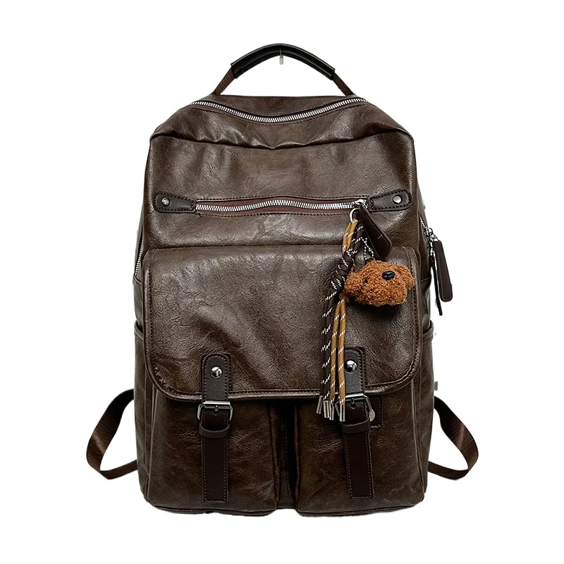 Backpack Men's Large Capacity PU Leather Casual College Student School Bag Fashion Versatile Computer Bag
Backpack Men's Large Capacity PU Leather Casual College Student School Bag Fashion Versatile Computer Bag