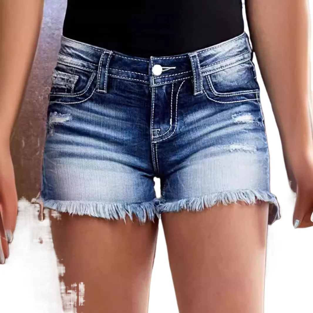 The New Fashion Embroidered Rough Selvedge Denim Shorts, European and American Summer Women's Fashion Short High-waisted Jeans
The New Fashion Embroidered Rough Selvedge Denim Shorts, European and American Summer Women's Fashion Short High-waisted Jeans