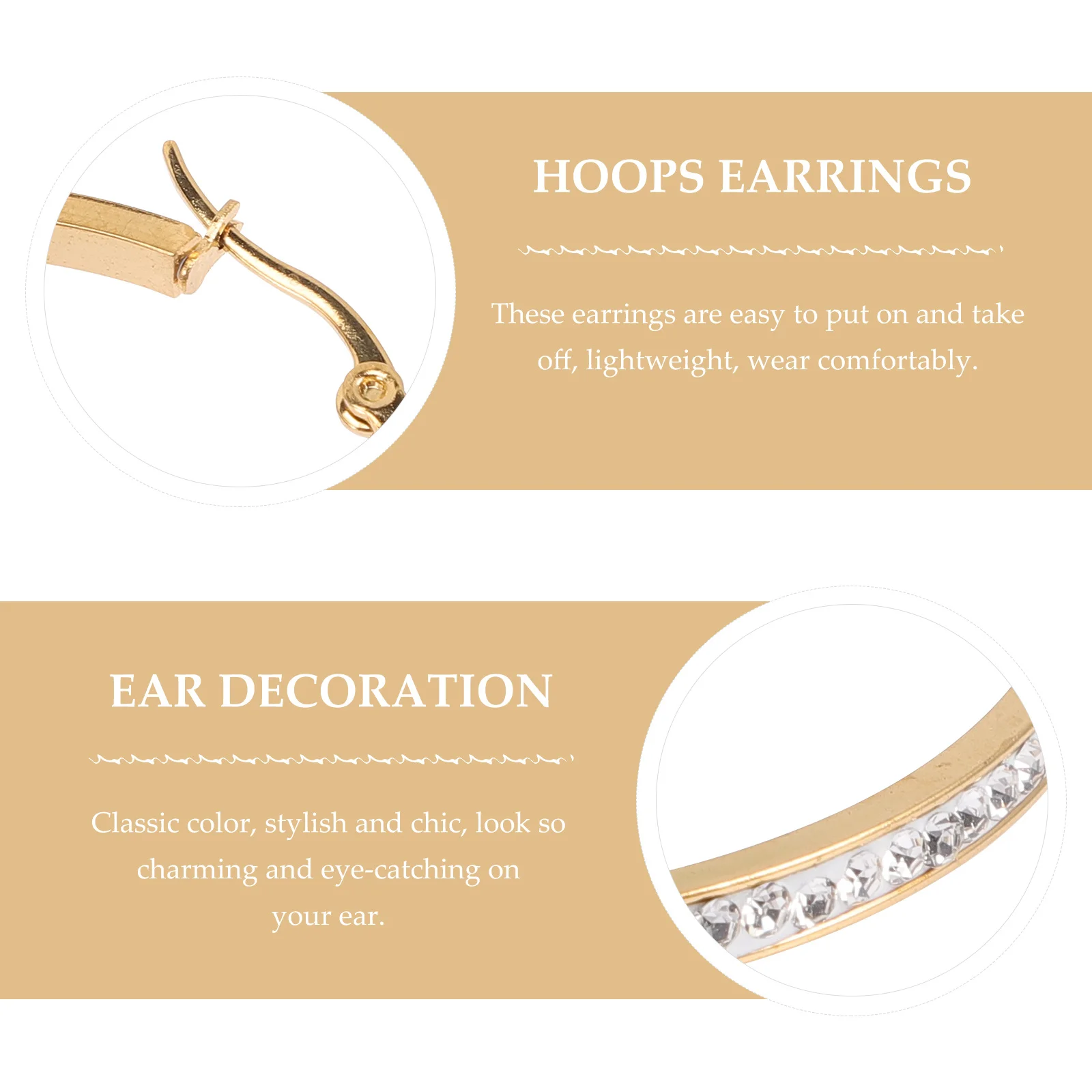 1 Pair Rhinestone Titanium Steel Hoop Earrings For Women Sparkly Lightweight Punk Style Ear Drop Jewelry Decorations
1 Pair Rhinestone Titanium Steel Hoop Earrings For Women Sparkly Lightweight Punk Style Ear Drop Jewelry Decorations