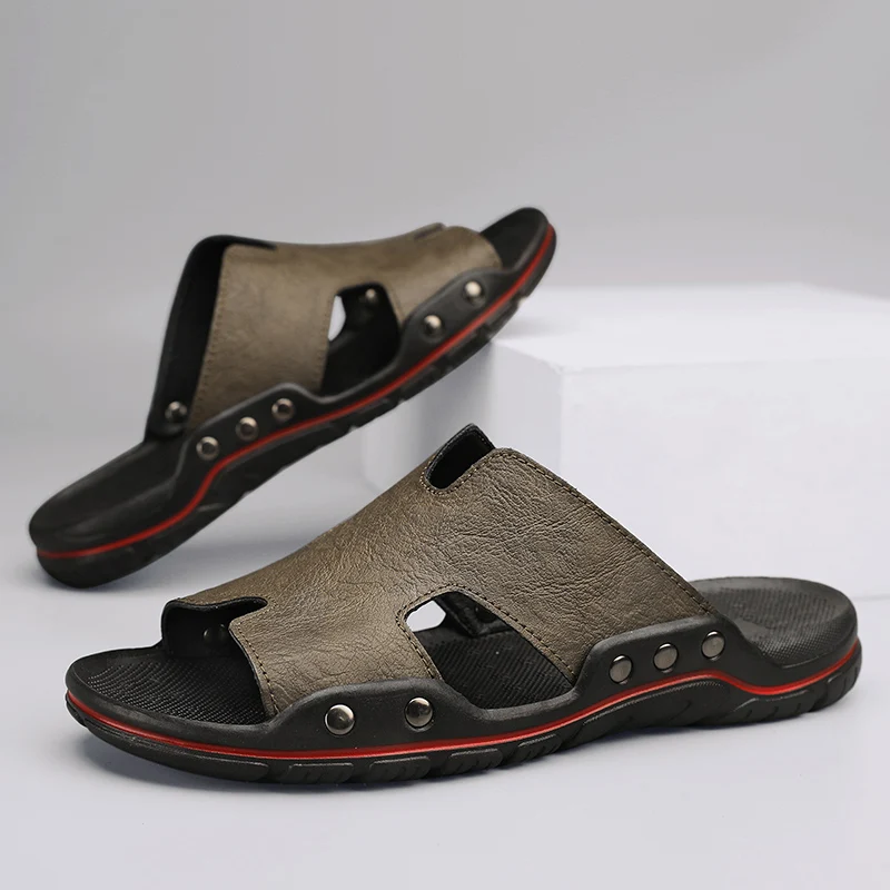 Genuine Leather Men Sandals Plus Size slippers Men Casual Beach Summer Shoes for men Fashion Flip Flops sapatenis masculino
Genuine Leather Men Sandals Plus Size slippers Men Casual Beach Summer Shoes for men Fashion Flip Flops sapatenis masculino