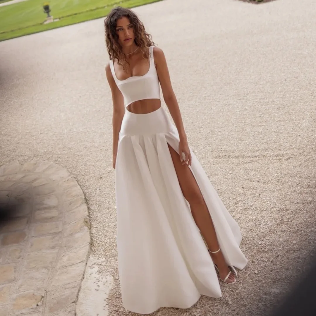 2 Pcs Satin Wedding Dresses for Brides Sweetheart Neck Vestido de Novia Chic Party Pageant Gowns Customized Beach Skirt
2 Pcs Satin Wedding Dresses for Brides Sweetheart Neck Vestido de Novia Chic Party Pageant Gowns Customized Beach Skirt