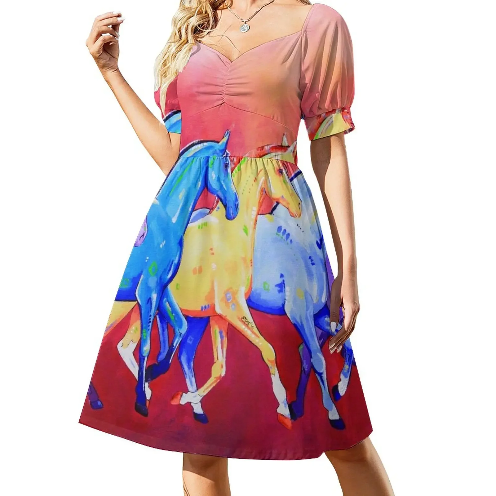 Parade Horses Short-Sleeved Dress luxury woman evening dress Long dress woman party night
Parade Horses Short-Sleeved Dress luxury woman evening dress Long dress woman party night