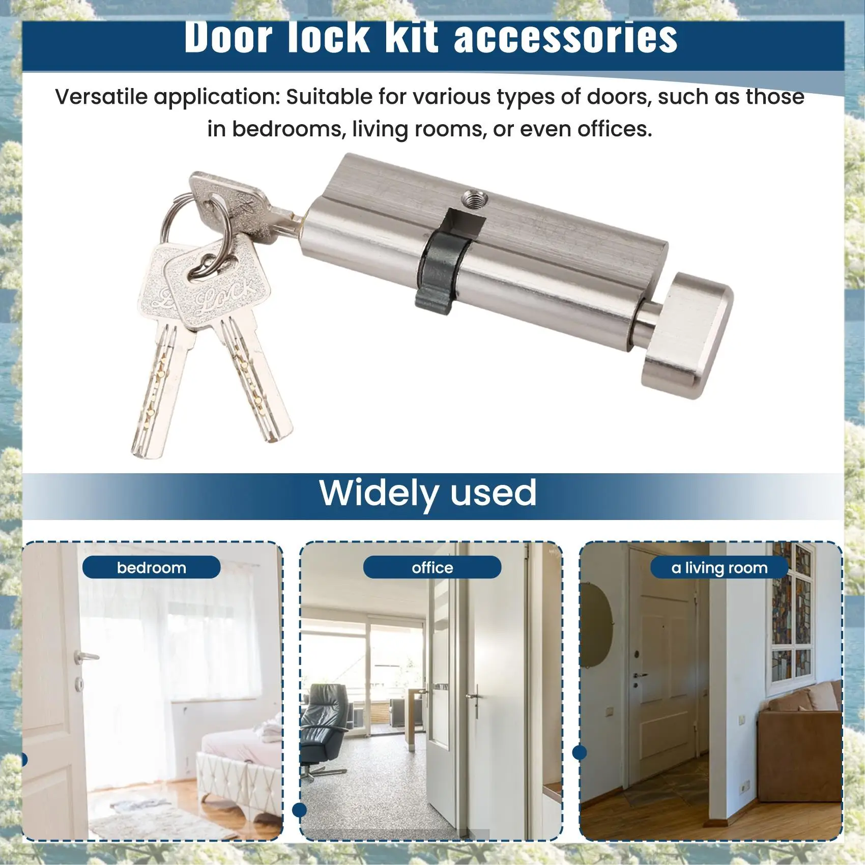 New-Door Hardware 80Mm Security Copper Door Lock Cylinder Interior Bedroom Living Lock Handle Brass Key Locking
New-Door Hardware 80Mm Security Copper Door Lock Cylinder Interior Bedroom Living Lock Handle Brass Key Locking