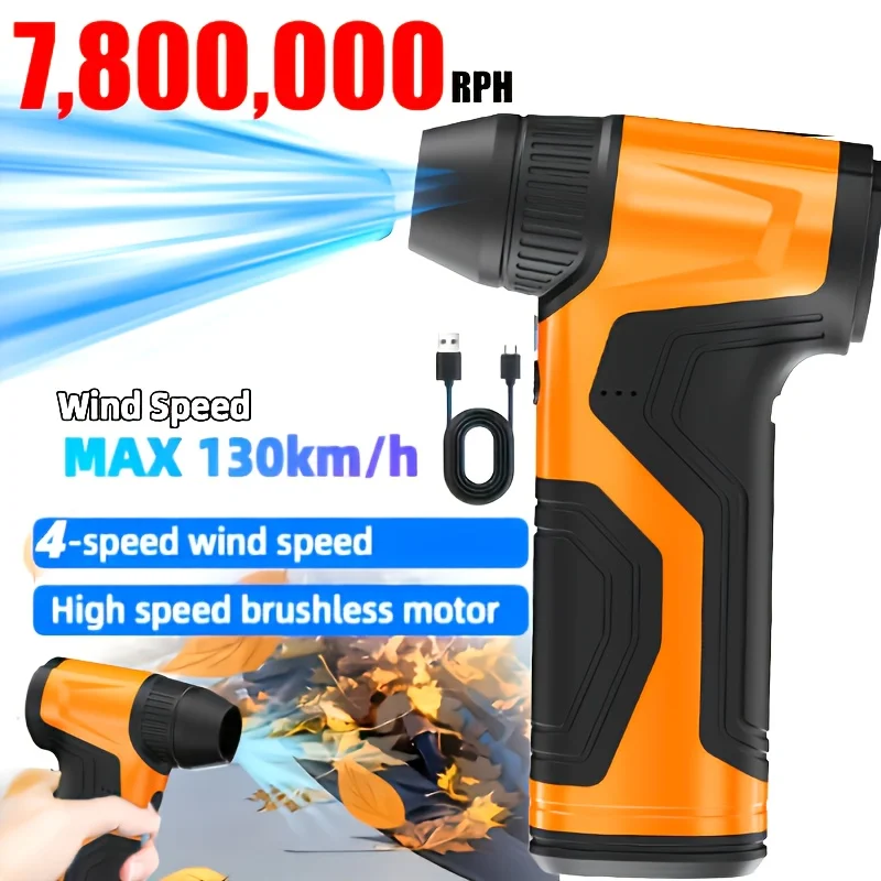 7800000RPH Air Blower Electric Turbo Violent Fan Brushless Motor High-Speed Turbo Jet Fan USB Rechargeable Powerful Dust Blower
7800000RPH Air Blower Electric Turbo Violent Fan Brushless Motor High-Speed Turbo Jet Fan USB Rechargeable Powerful Dust Blower
